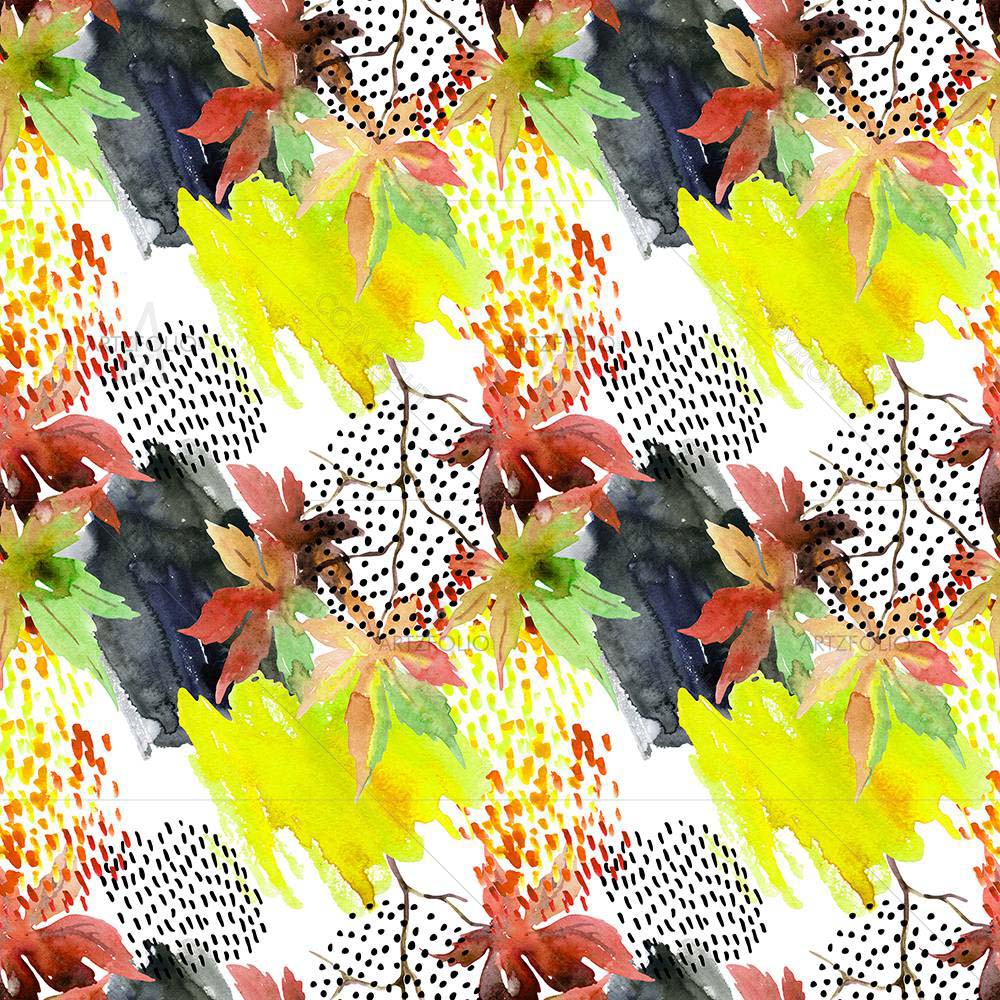 Watercolor Autumn Leaf — Botanical custom art by ArtzFolio