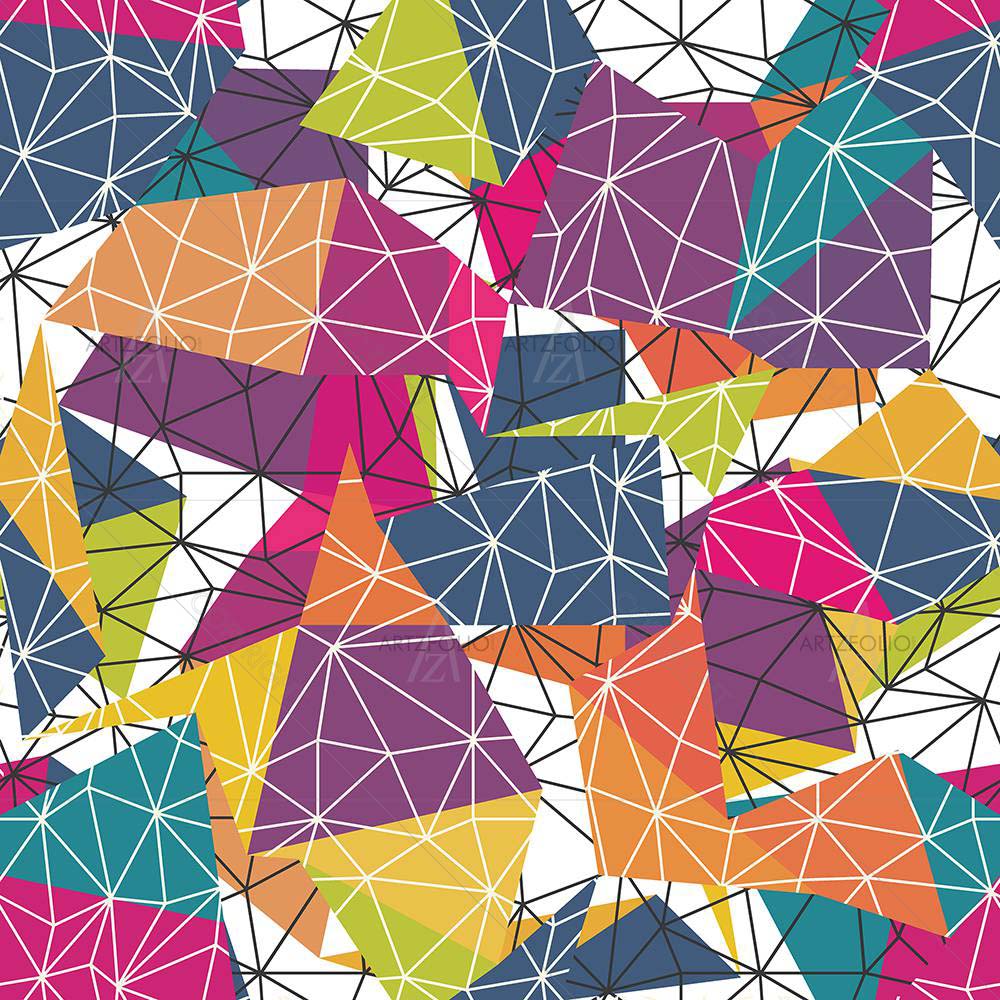 Poly Triangular Facets Pattern — Abstract custom art by ArtzFolio