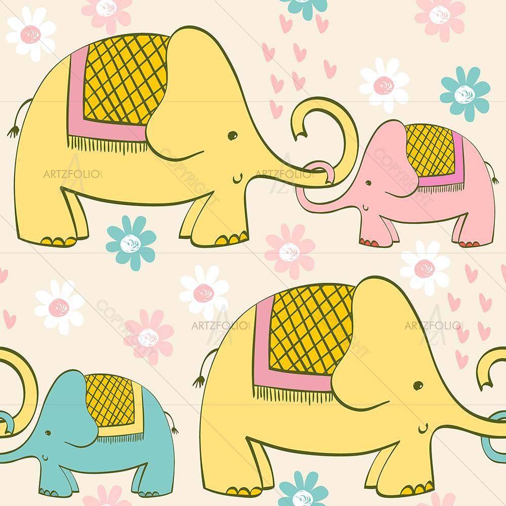 Cartoon Elephant D1 — custom-size art design 5008340