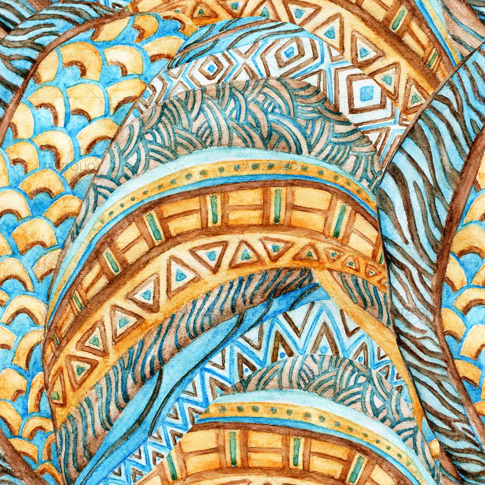 Ethnic African Pattern — Botanical custom art by ArtzFolio