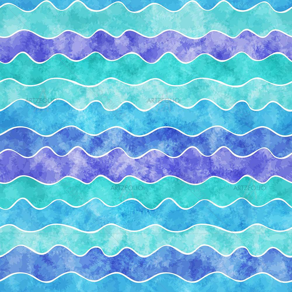 Watercolor Waves D2 — custom-size art design 5008349