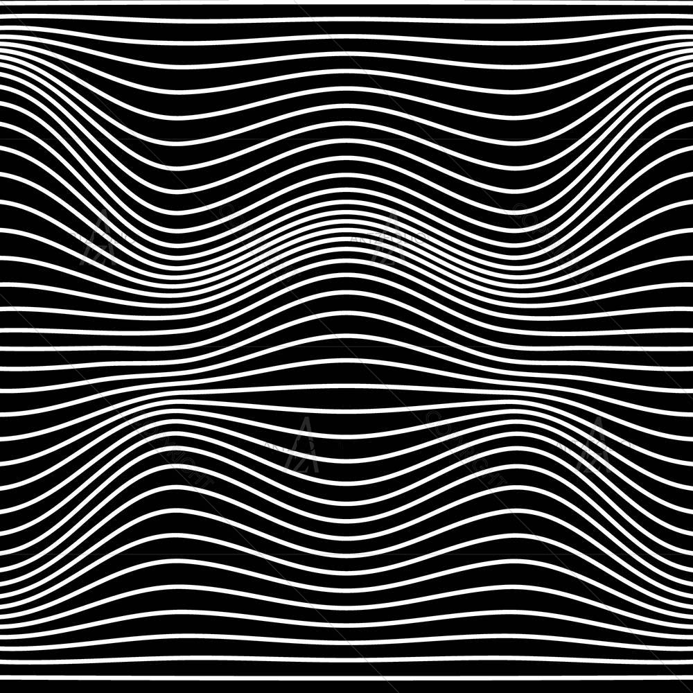 Black & White 3D Waves — custom-size art design 5008362