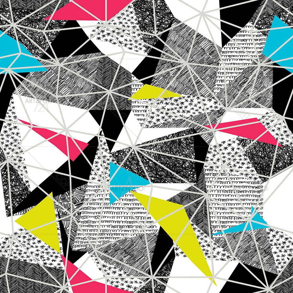 Triangular Facets — custom-size art design 5008369