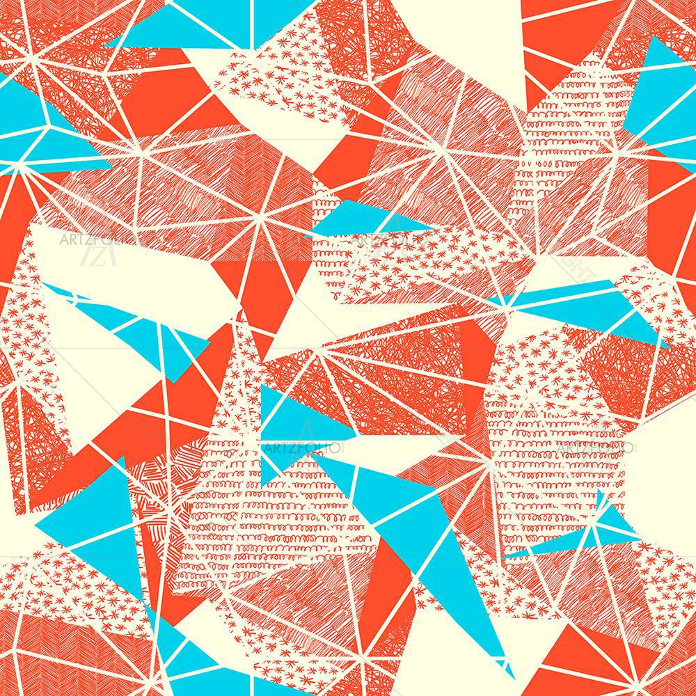 Triangles Pattern D1 — Abstract custom art by ArtzFolio