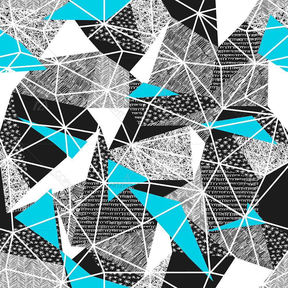 Triangles Pattern D3 — Abstract custom art by ArtzFolio
