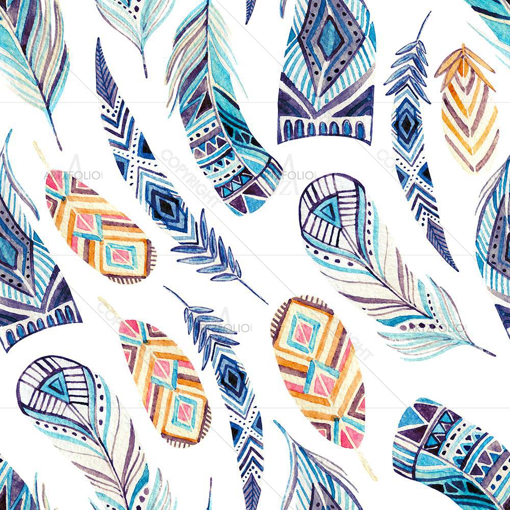 Ethnic Feathers — custom-size art design 5008380