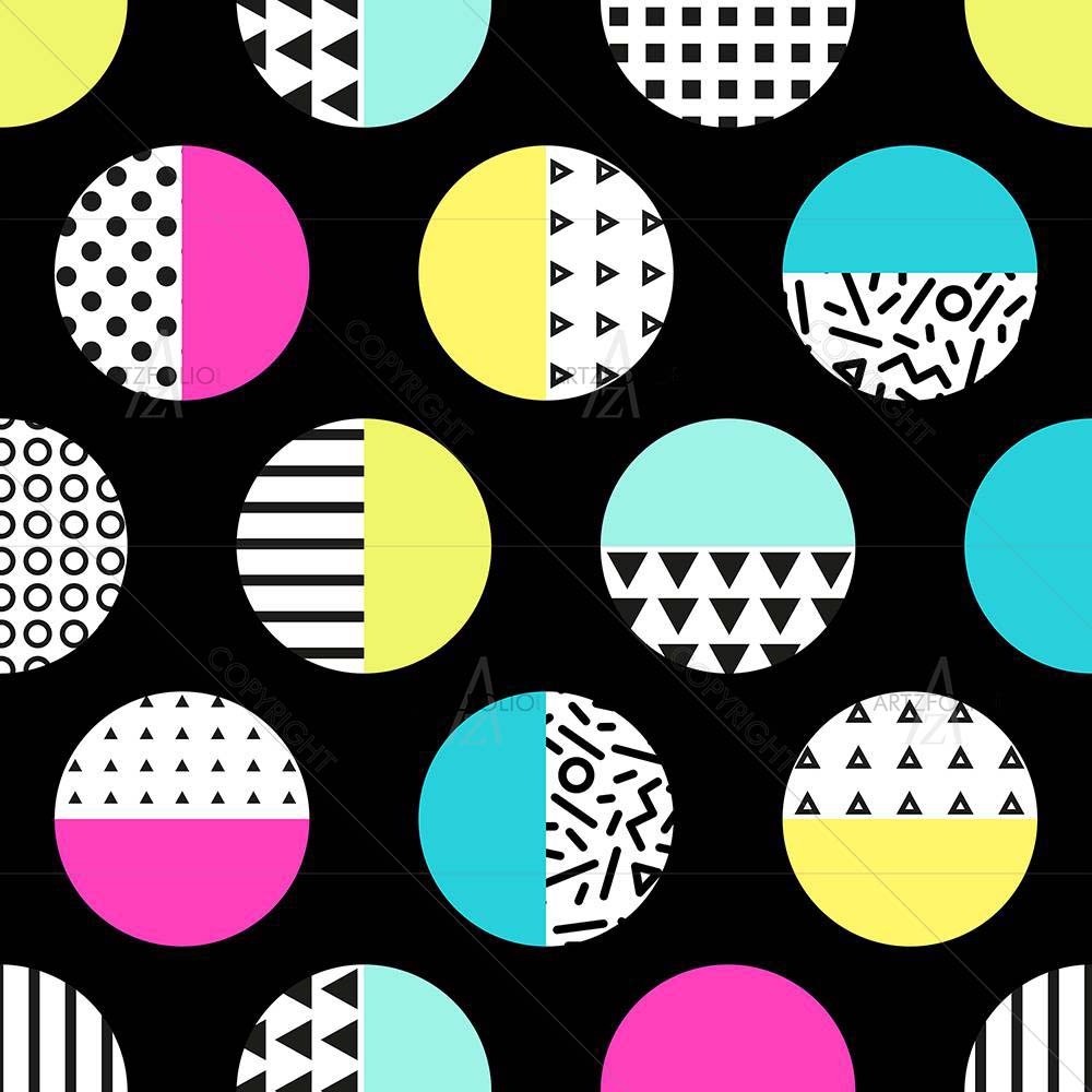 Geometric Circles D2 — custom-size art design 5008385