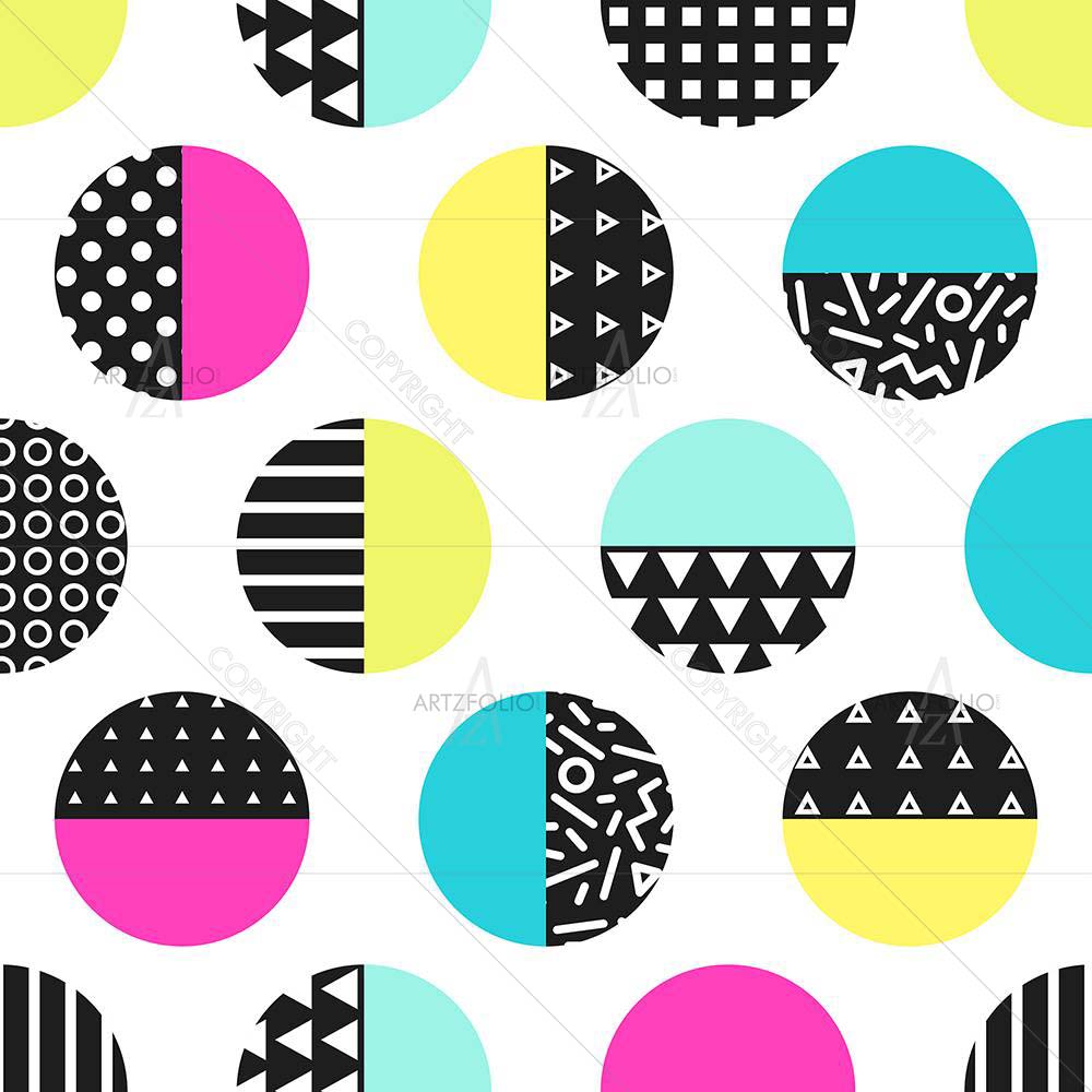 Geometric Circles D3 — custom-size art design 5008386