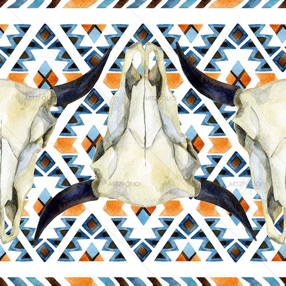 Buffalo Skull D1 — custom-size art design 5008390