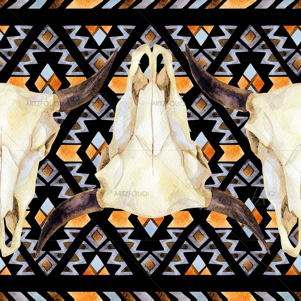 Buffalo Skull D2 — custom-size art design 5008391