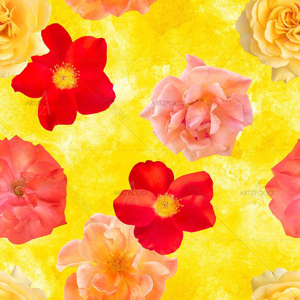 Rose Pattern — Botanical custom art by ArtzFolio