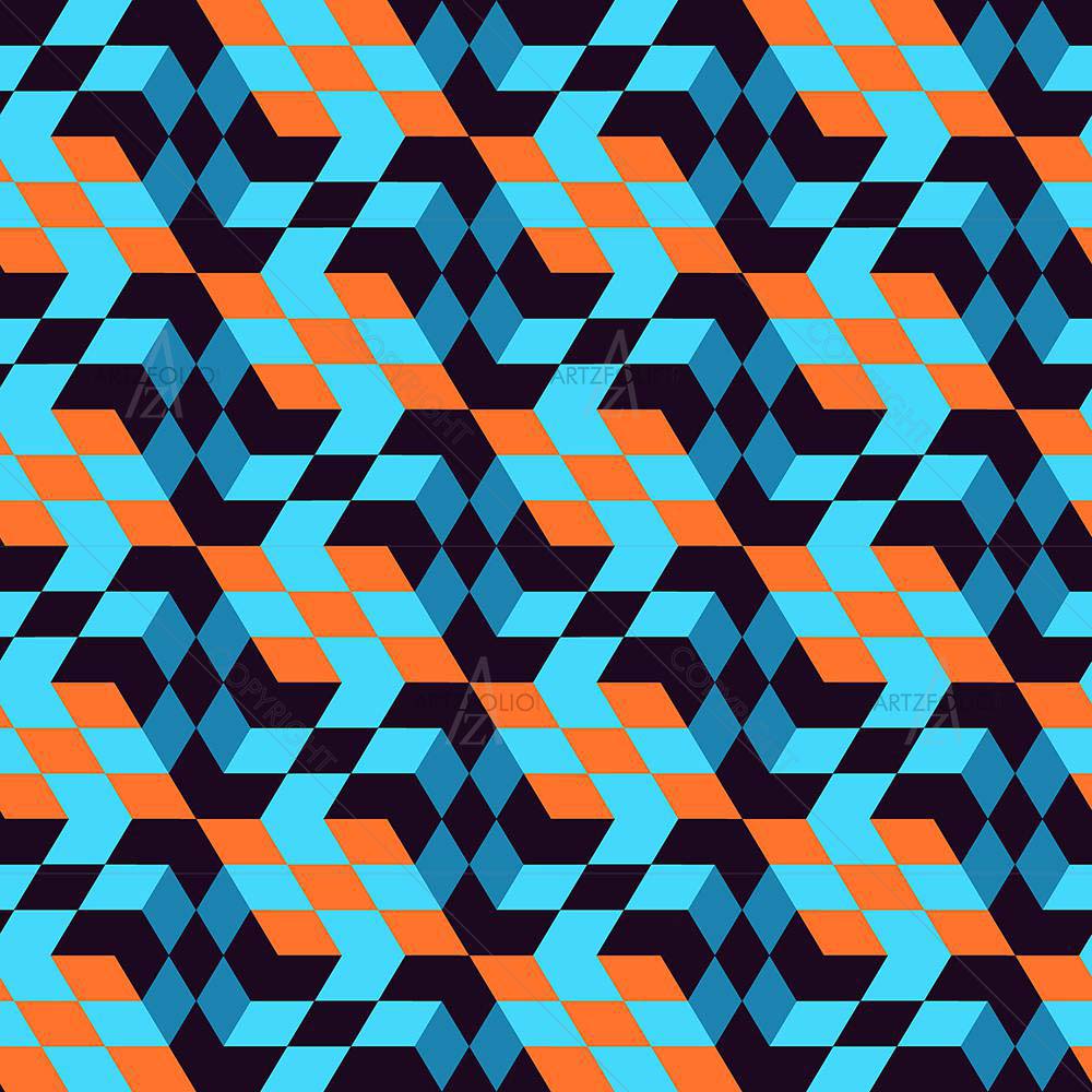 Geometric Mosaic D2 — Abstract custom art by ArtzFolio
