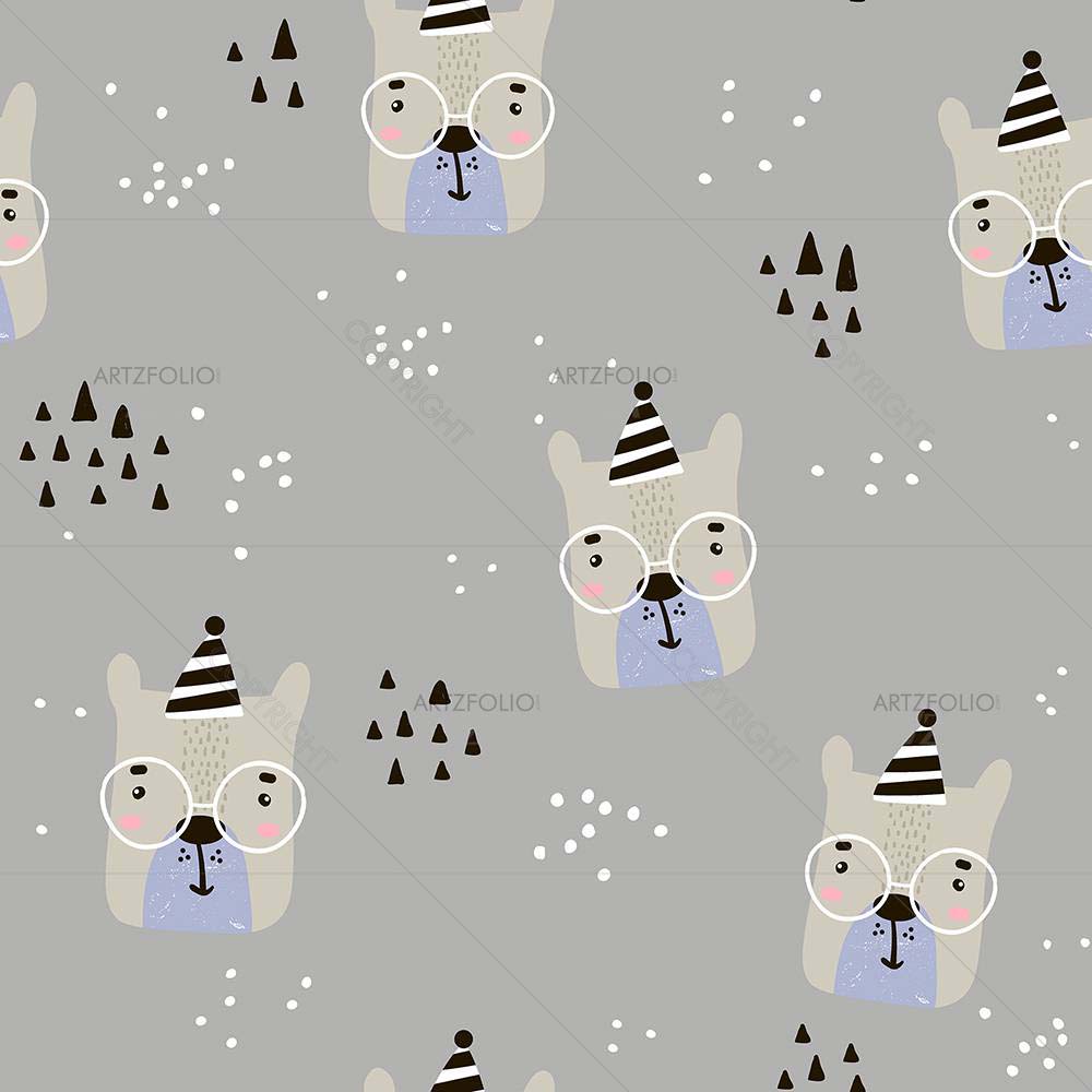 Kids Bear Faces — custom-size art design 5008402