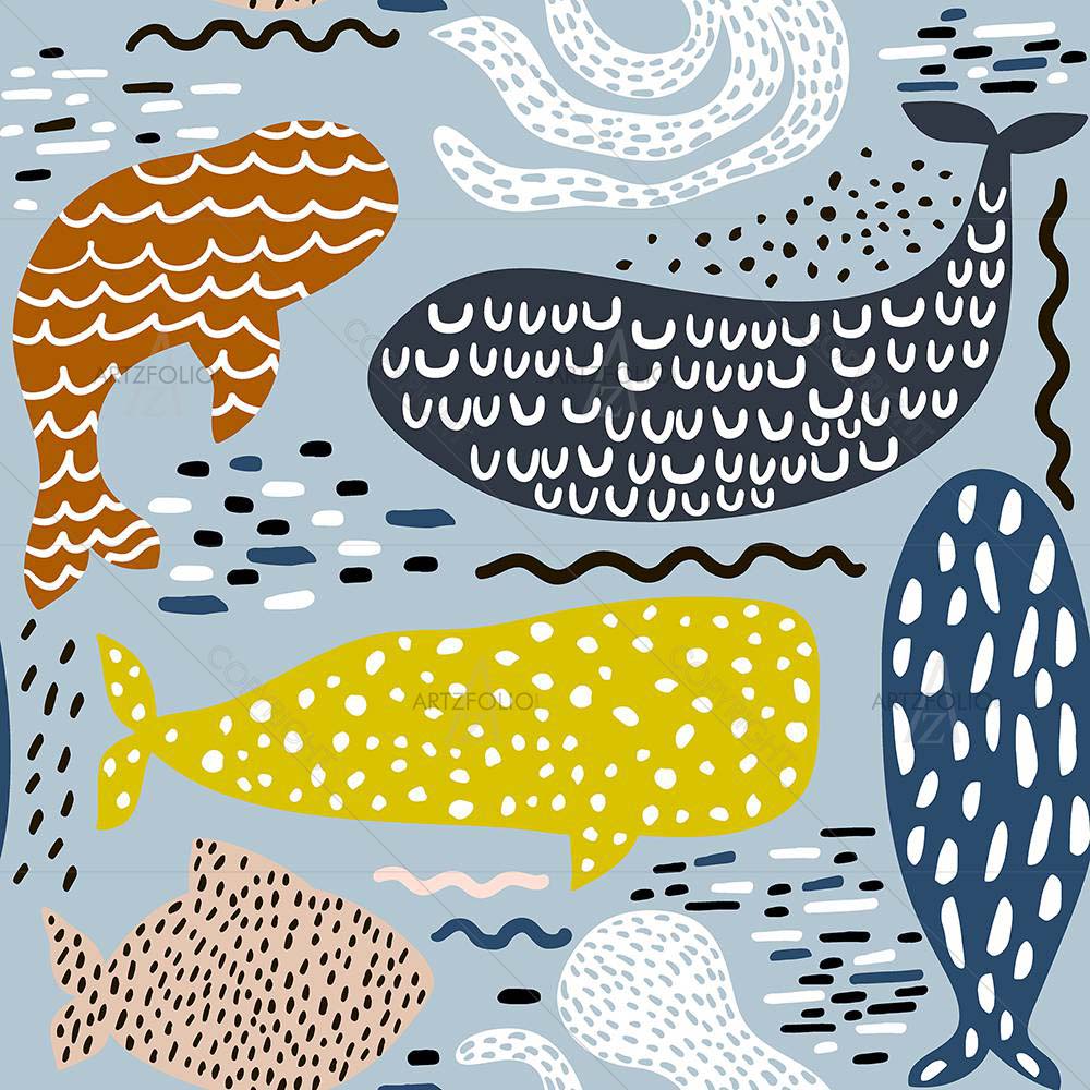 Kids Sea Animal — custom-size art design 5008403