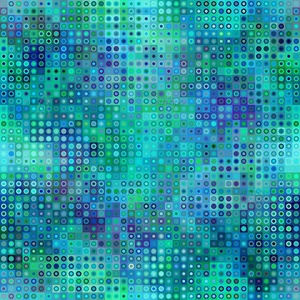 Geometric Poly Polka Dot — custom-size art design 5008424
