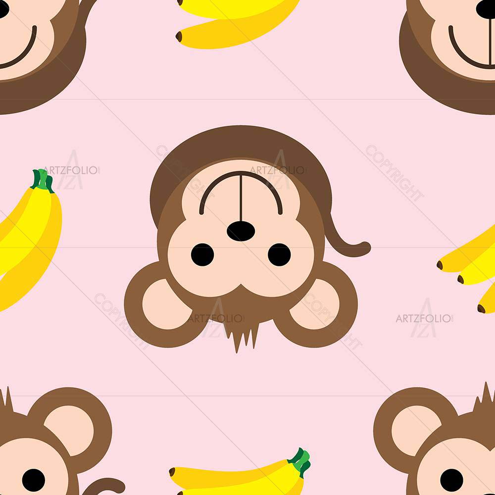 Monkey & Banana — custom-size art design 5008425