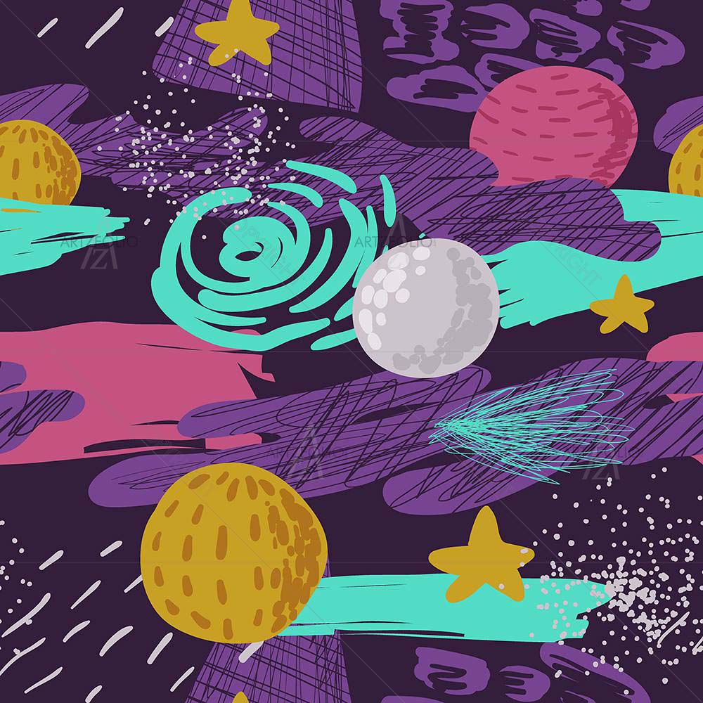Cosmic Space Doodle — Abstract custom art by ArtzFolio