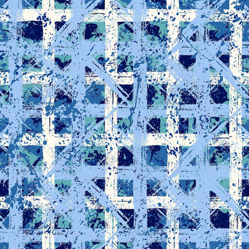 Bold Crossing Brushstrokes & Stripes Pattern — custom-size art design 5008438