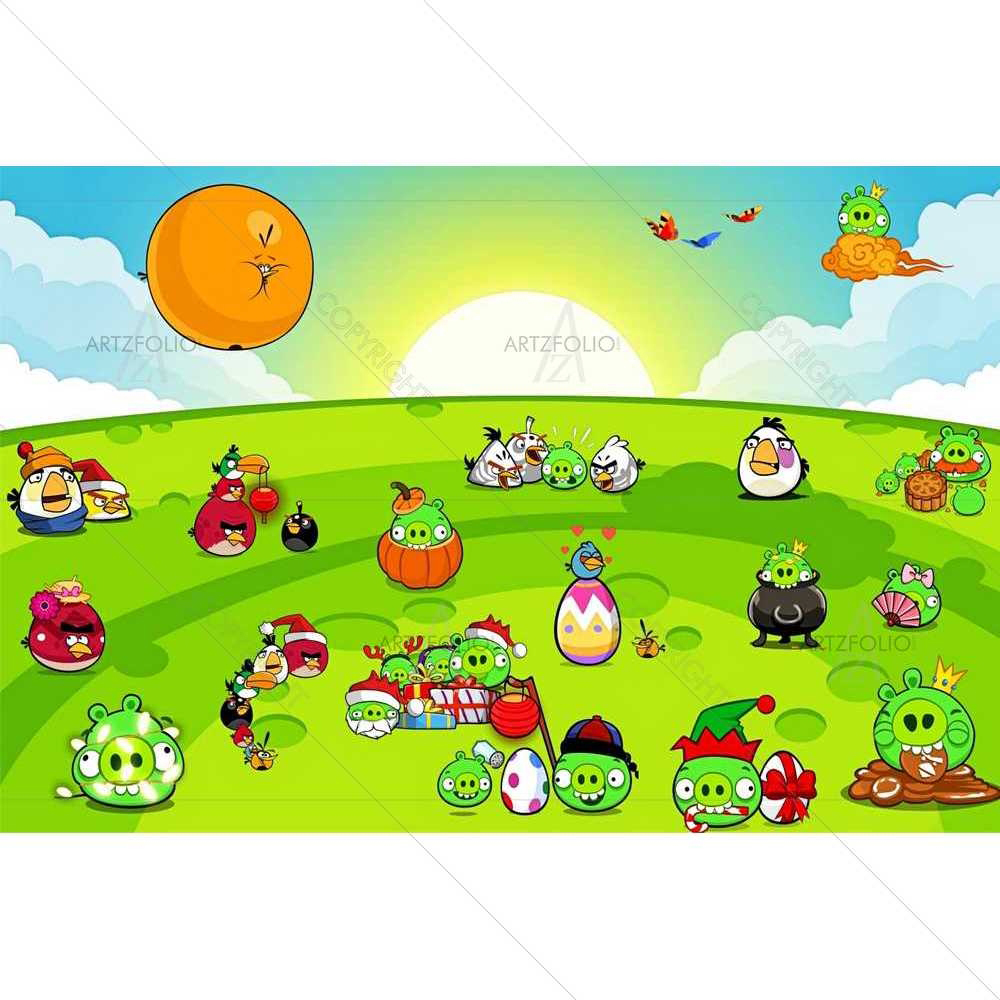 Angry Bird Family — custom-size art design 5008457
