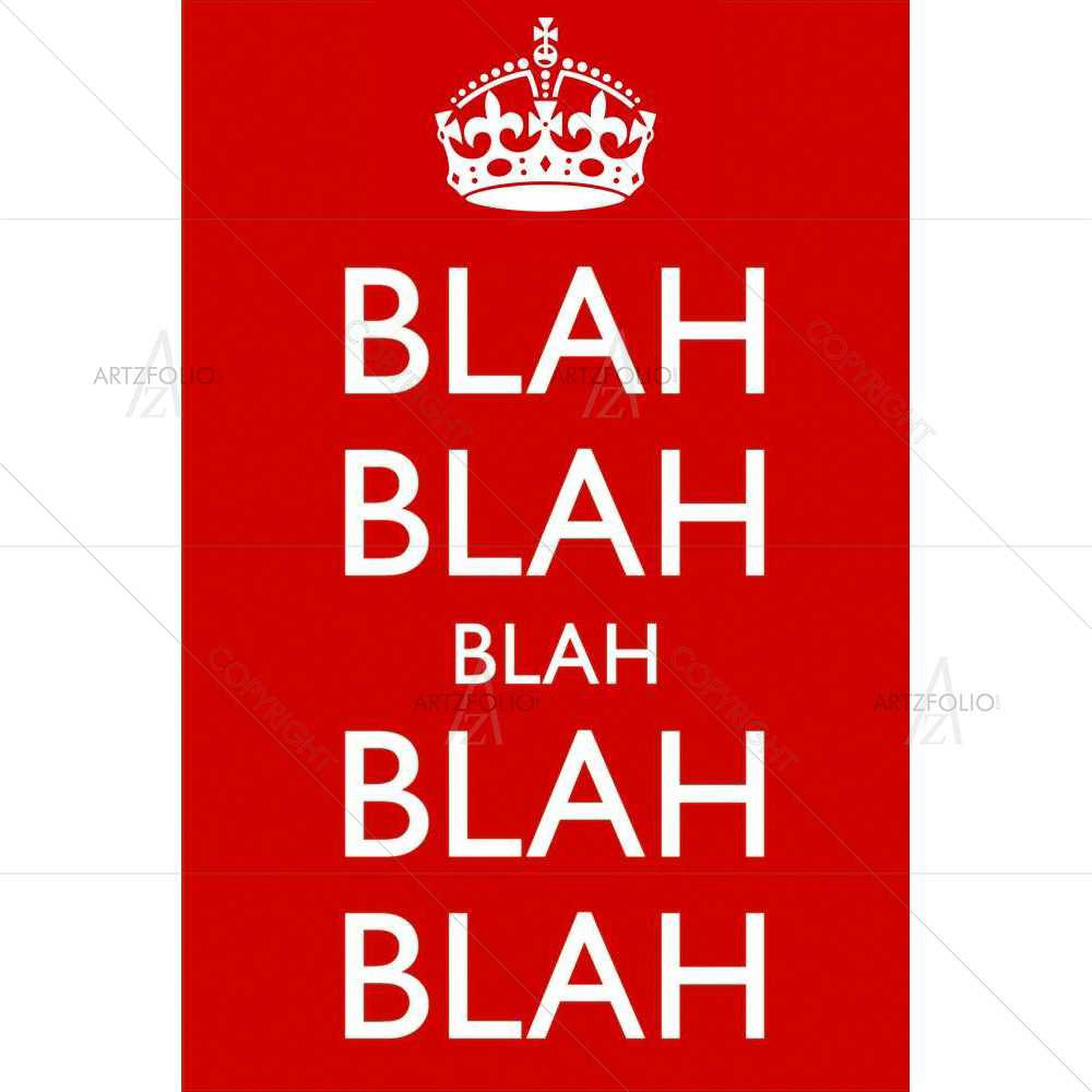 Blah Blah — custom-size art design 5008473