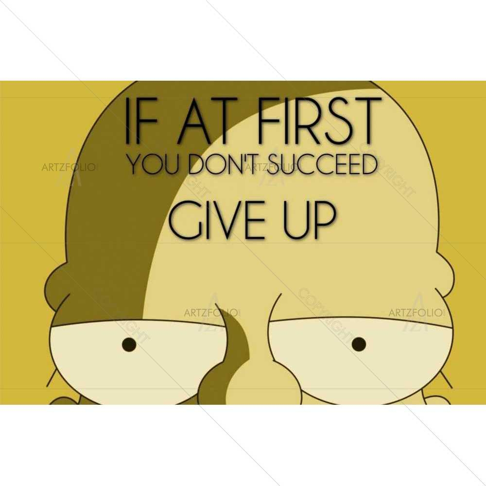 Give Up Simpsons — custom-size art design 5008512