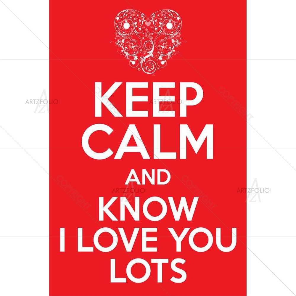 Keep Calm & Love — custom-size art design 5008541