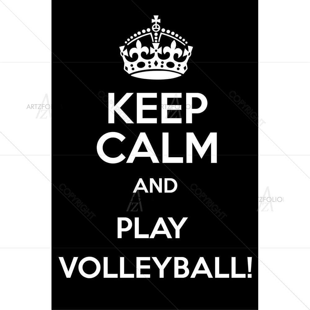 Keep Calm & Play Volleyball — custom-size art design 5008544