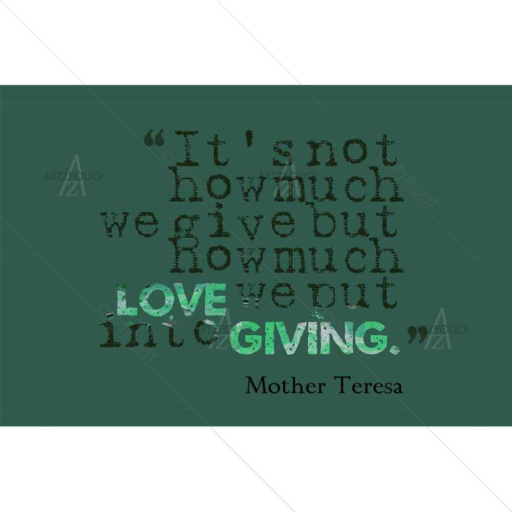 Love Giving — Inspirational custom art by ArtzFolio