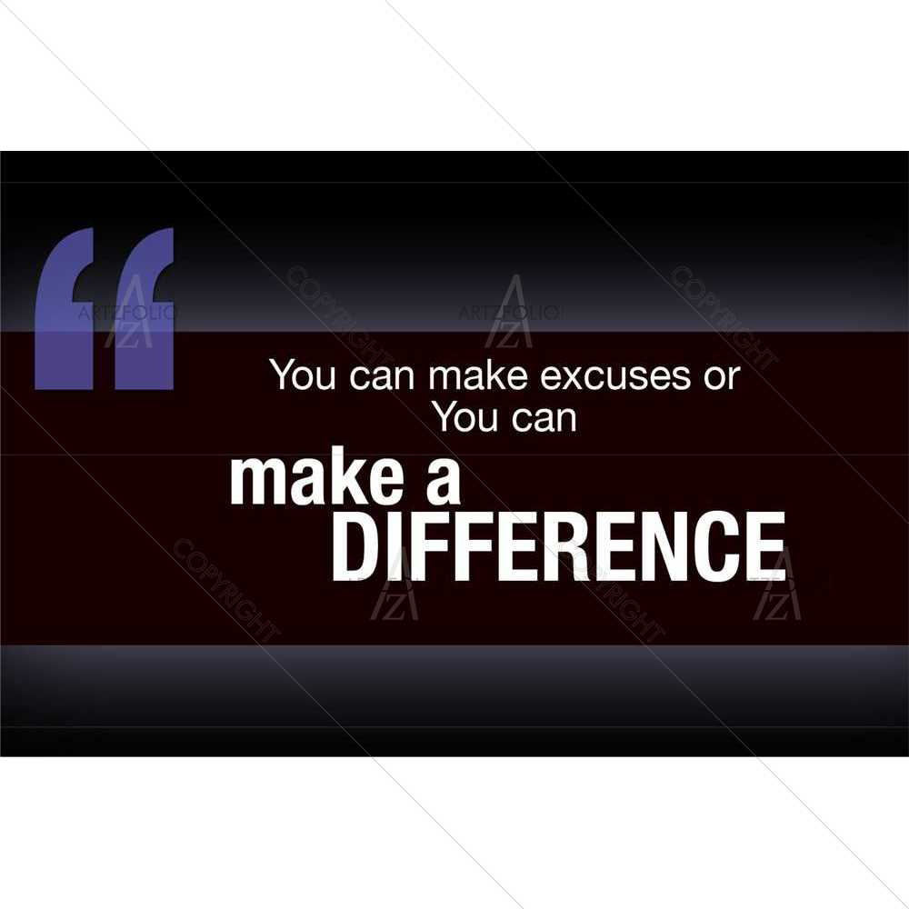 Make a Difference — Inspirational custom art by ArtzFolio