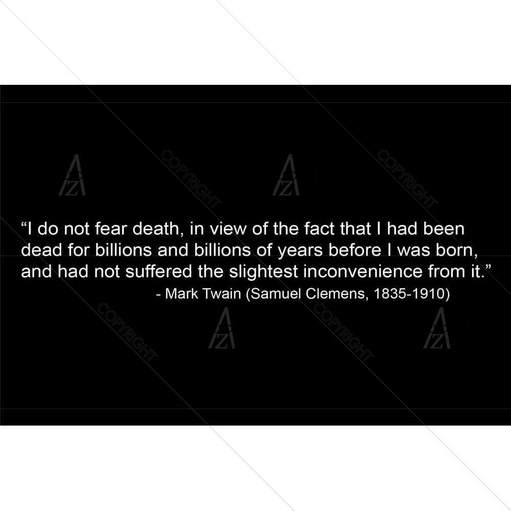 Mark Twain Fear Death — custom-size art design 5008569