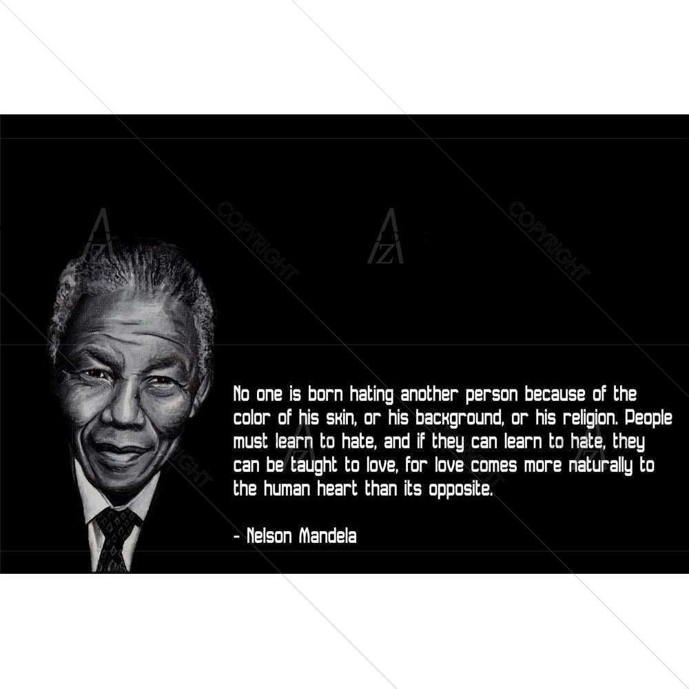 Nelson Mandela Hatred — Ancient custom art by ArtzFolio