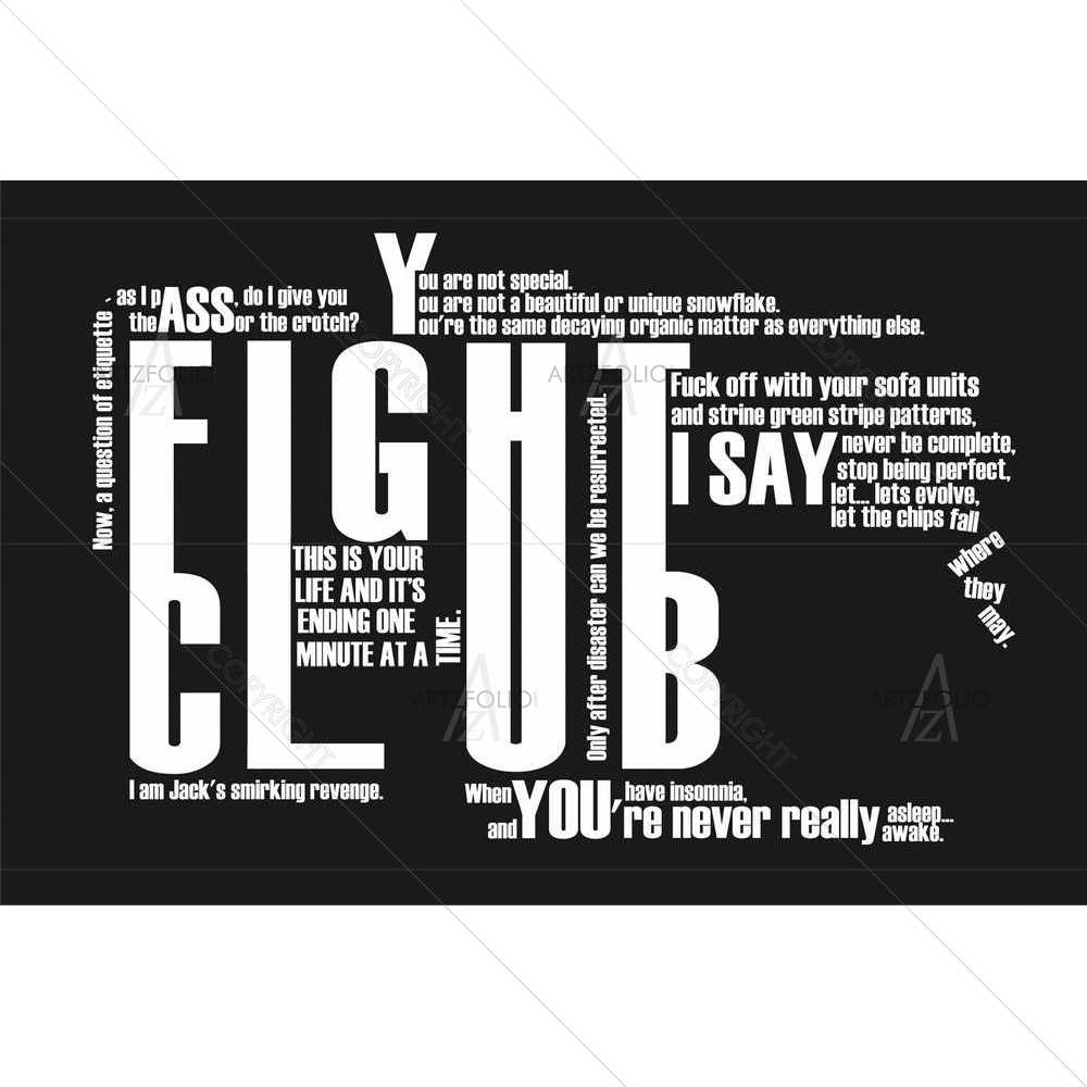 Rules of Fight Club — custom-size art design 5008584