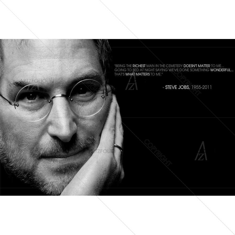 Steve Jobs Richest Man — Inspirational custom art by ArtzFolio