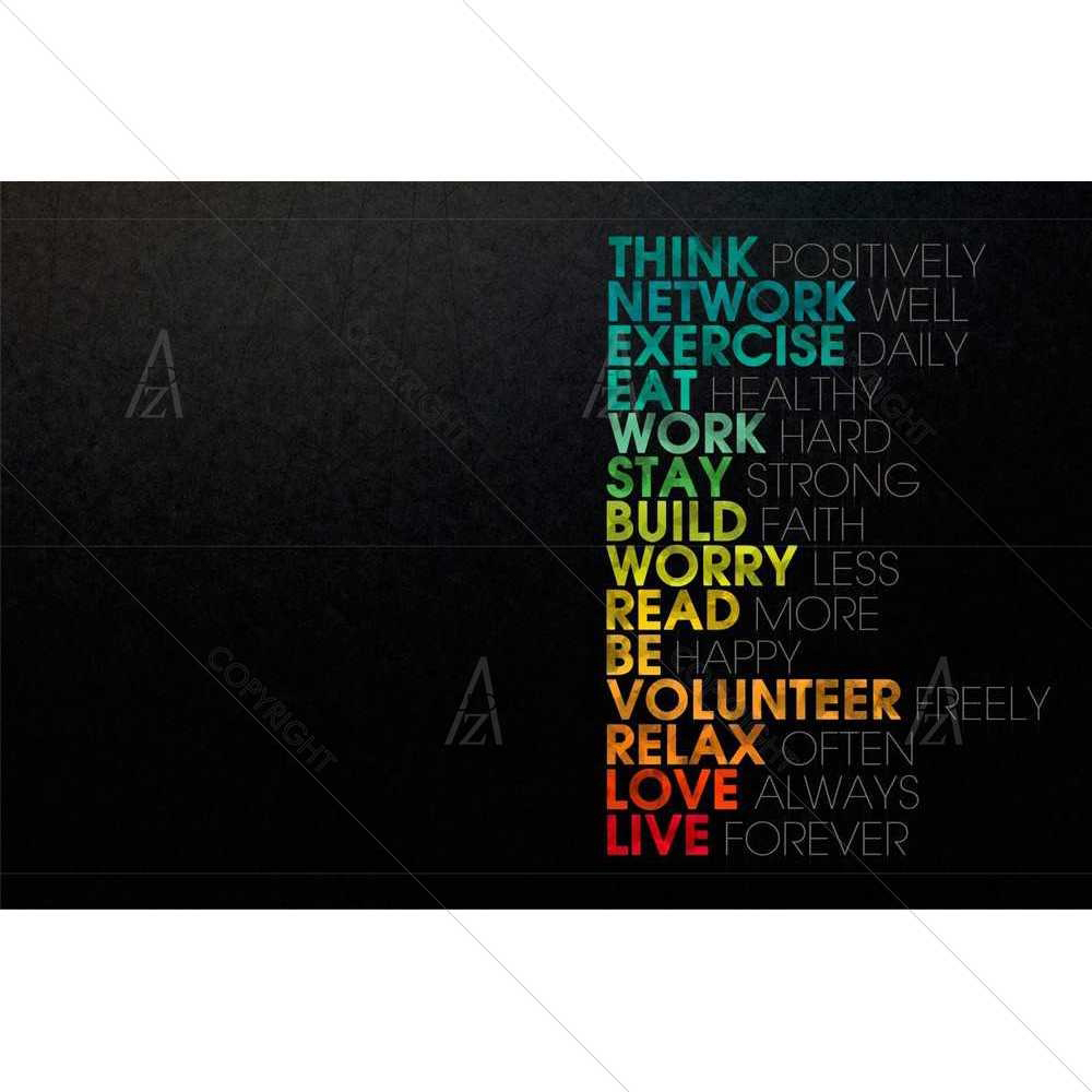 Think Positively — custom-size art design 5008605