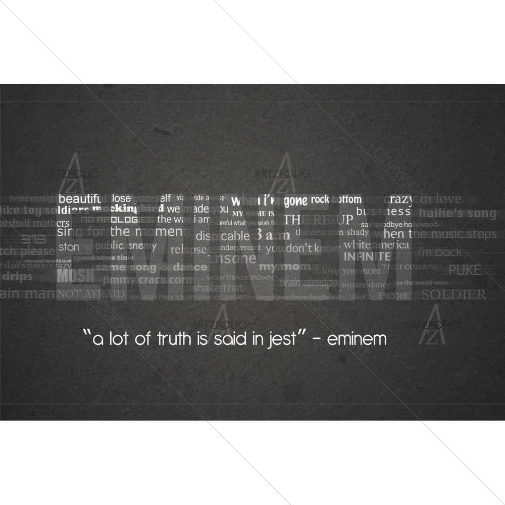 Typography Eminem — Dance custom art by ArtzFolio