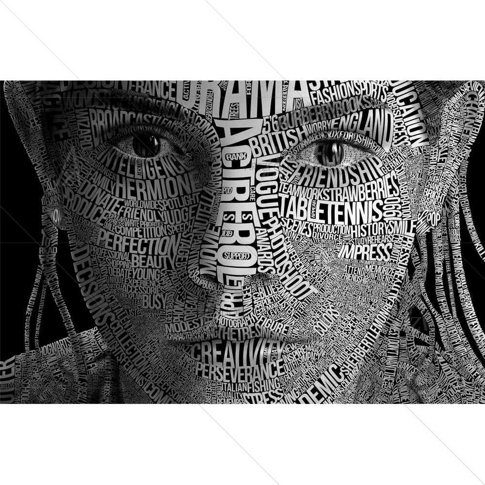 Typography Face — custom-size art design 5008611