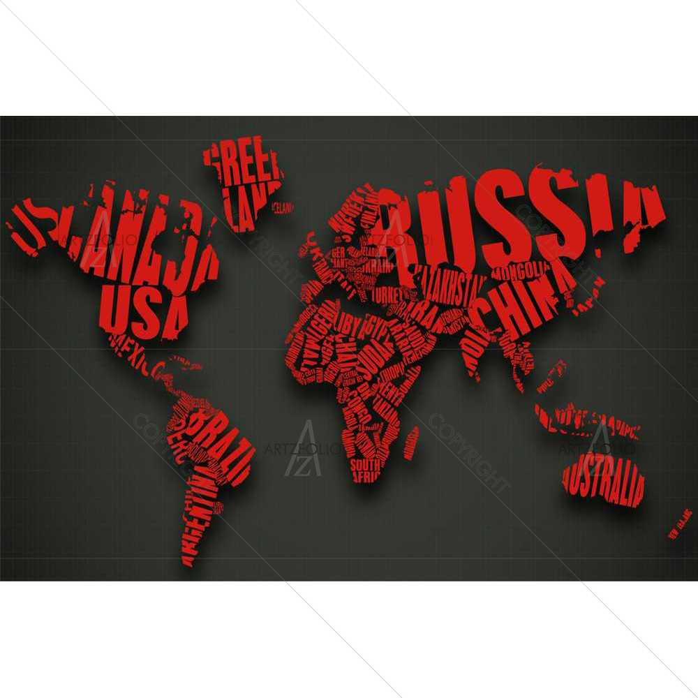 Typography World — custom-size art design 5008612
