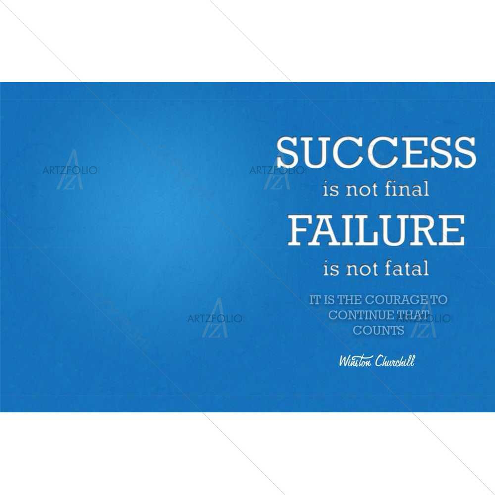 Winston Churchill Success — Inspirational custom art by ArtzFolio