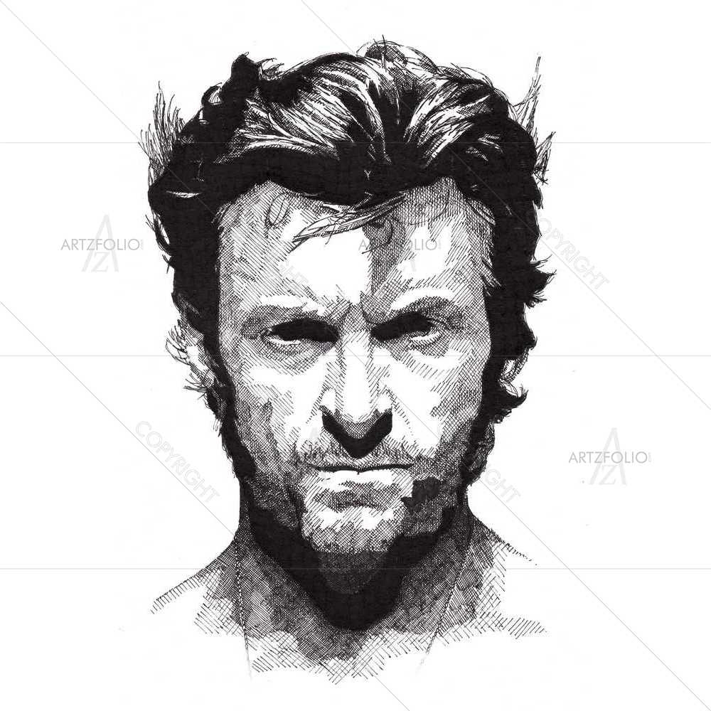 Wolverine B&W — custom-size art design 5008619