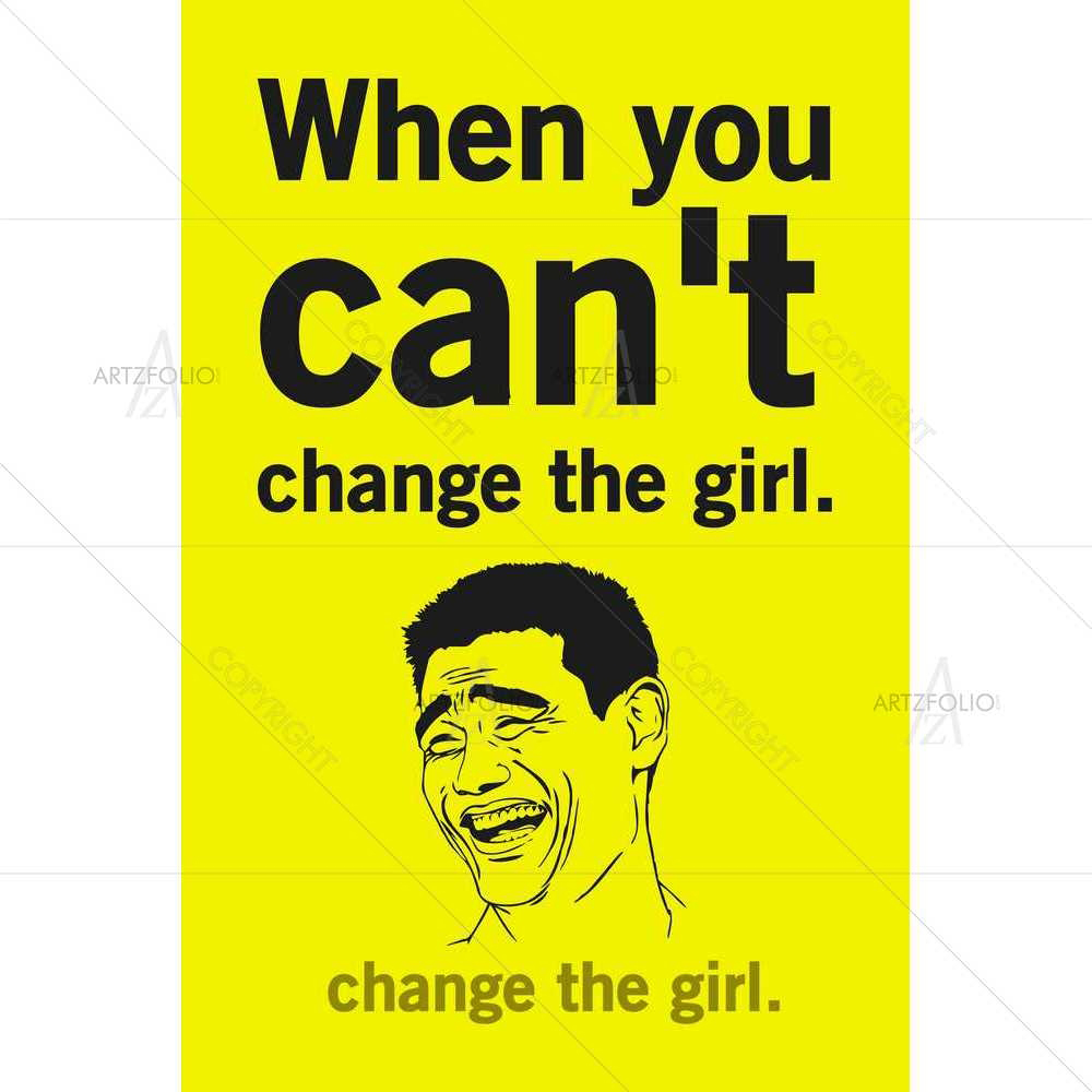 Change the Girl — custom-size art design 5008632
