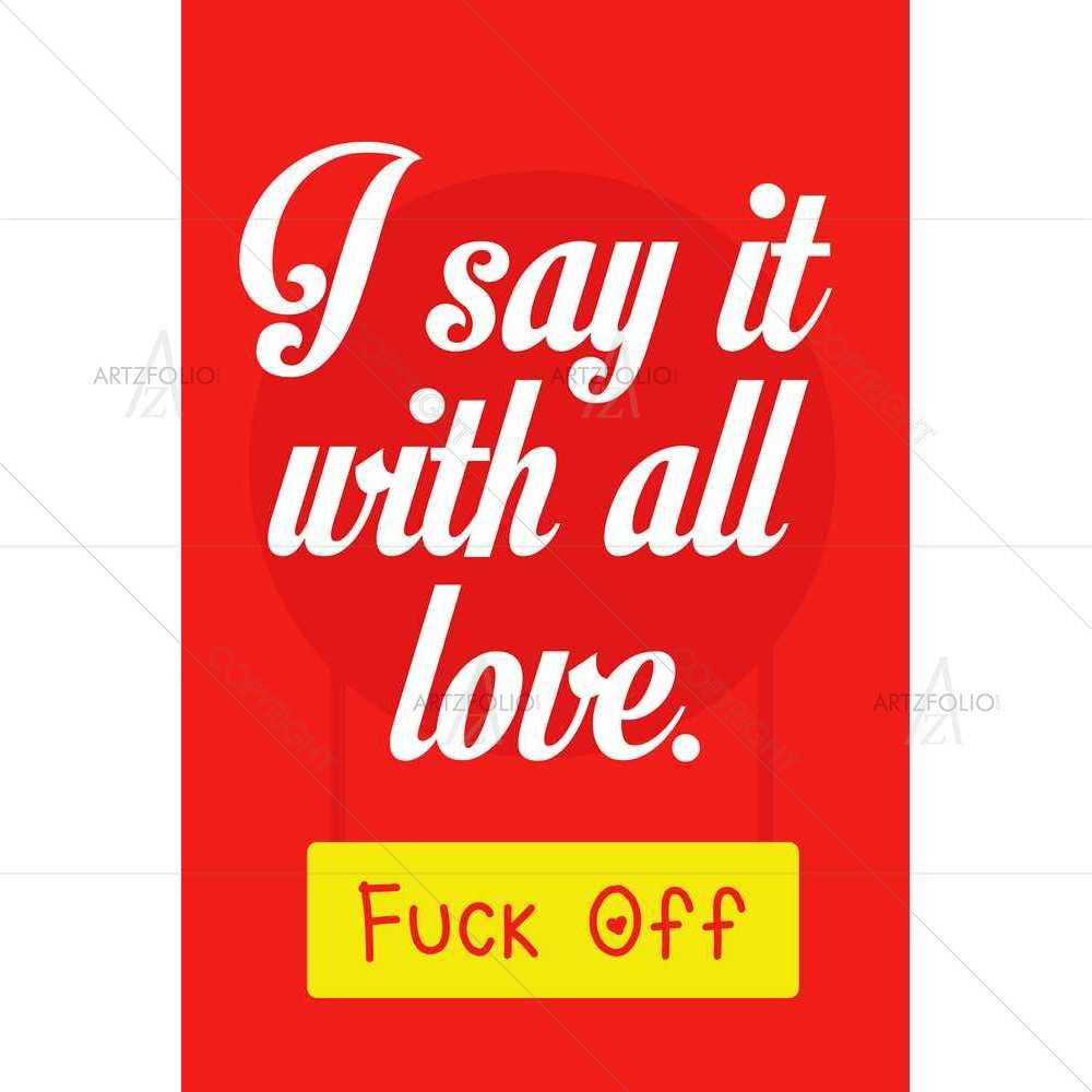 Fuck Off — Adult custom art by ArtzFolio