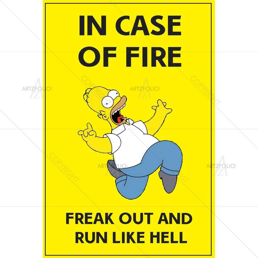 In Case of Fire — custom-size art design 5008651