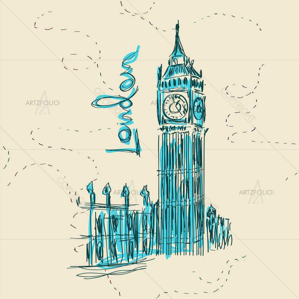 Architecture London — custom-size art design 5008686