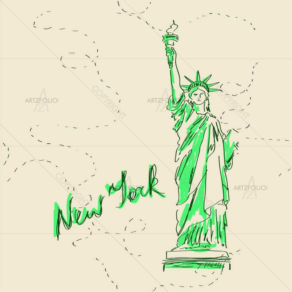 Architecture New York — custom-size art design 5008687