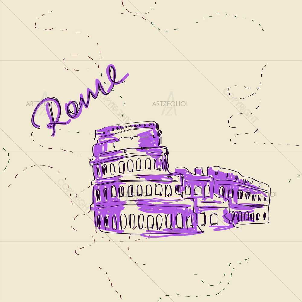 Architecture Rome — custom-size art design 5008689