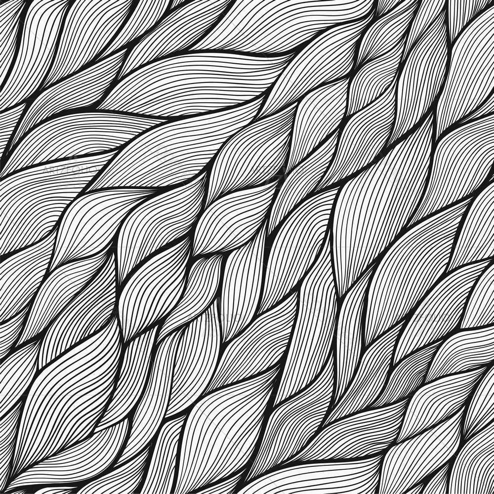 B&W Waves D8 — Abstract custom art by ArtzFolio