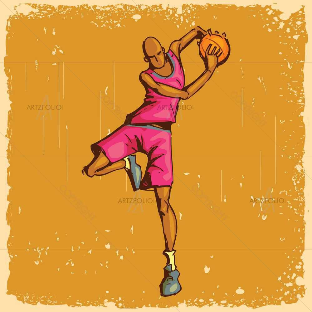 Basketball League D4 — custom-size art design 5008722