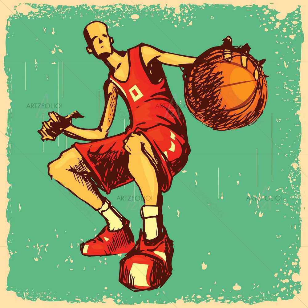 Basketball League D7 — custom-size art design 5008725