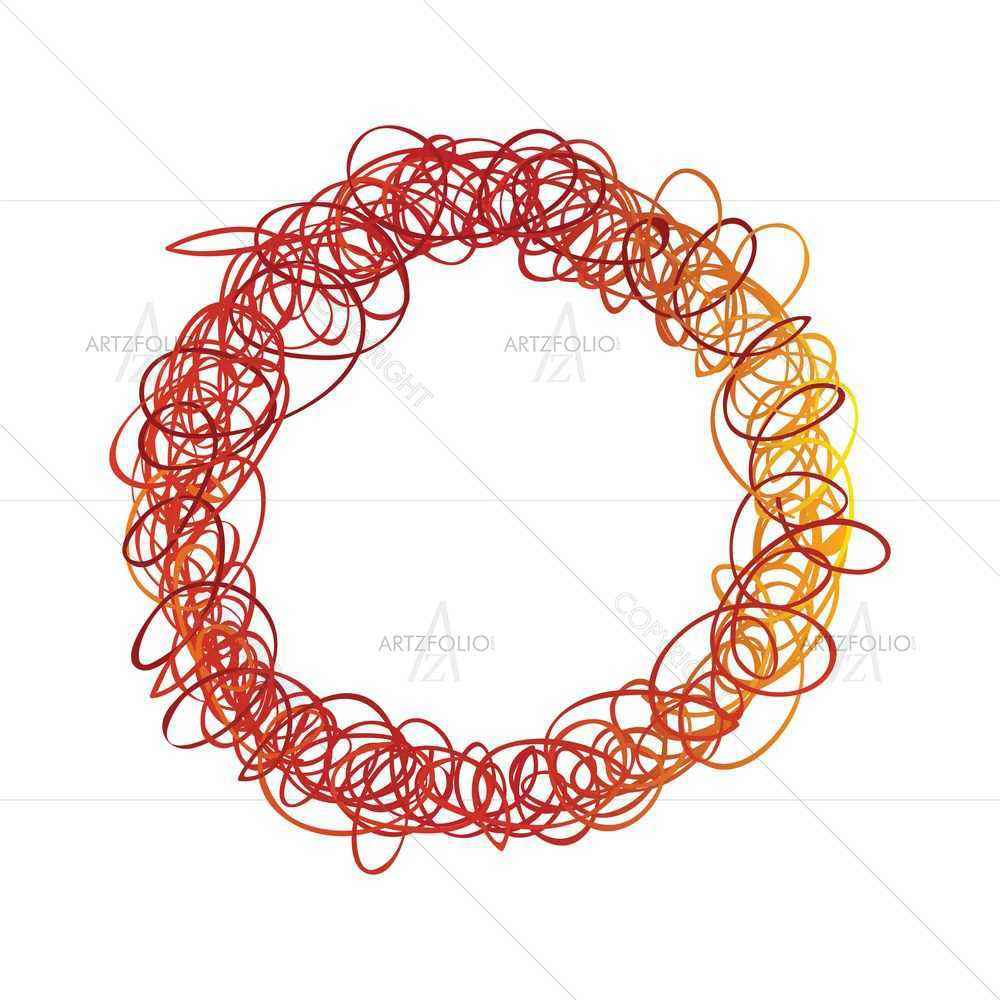 Doodle Circles D2 — Abstract custom art by ArtzFolio
