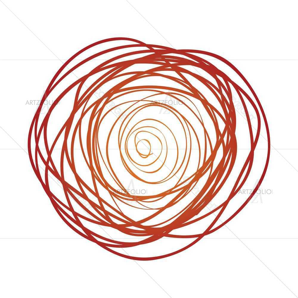 Doodle Circles D4 — Abstract custom art by ArtzFolio